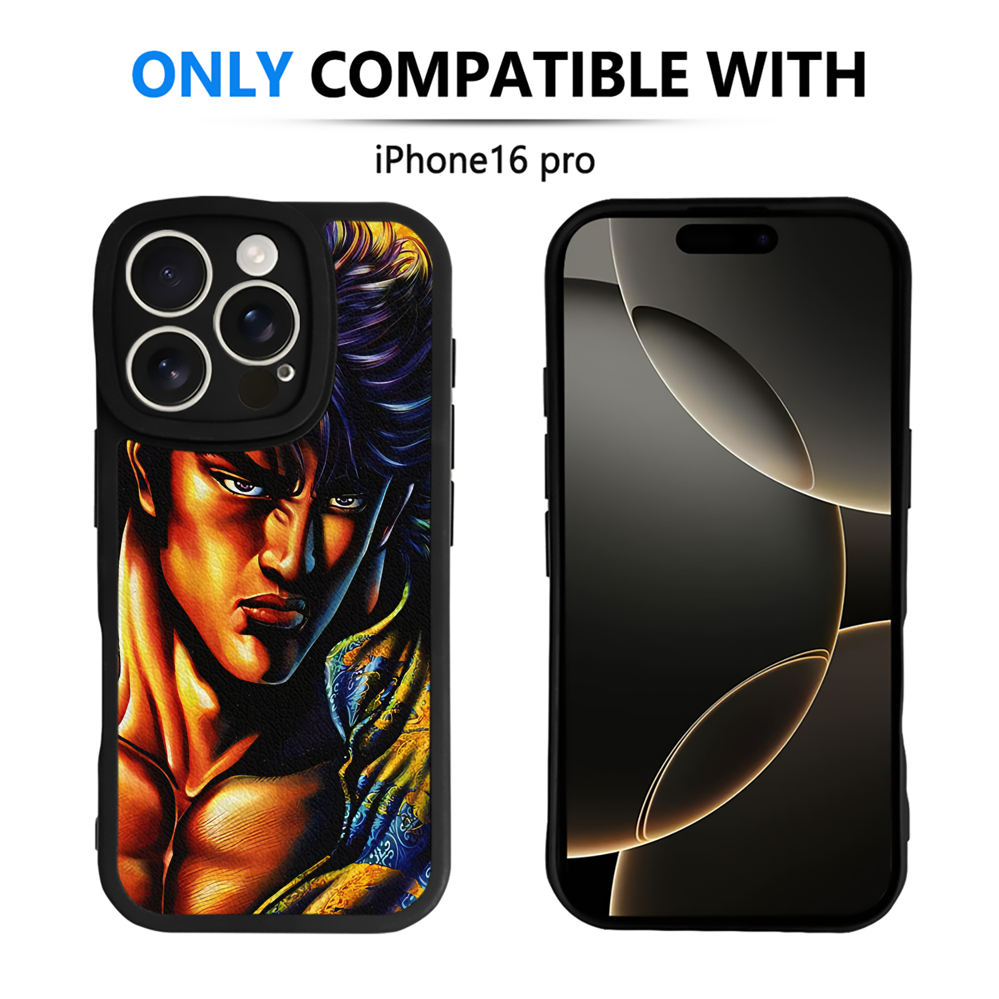 （画像用） 北斗の拳 Fist of the North Star 【iPhone 16シリーズ対応】シリコンスマホケース（レザー調） 材質：シリコン